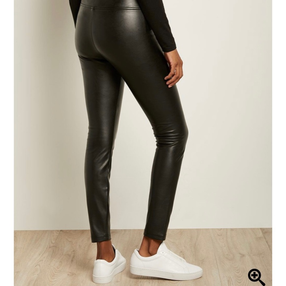 High-Waist Faux Leather Legging Pant
